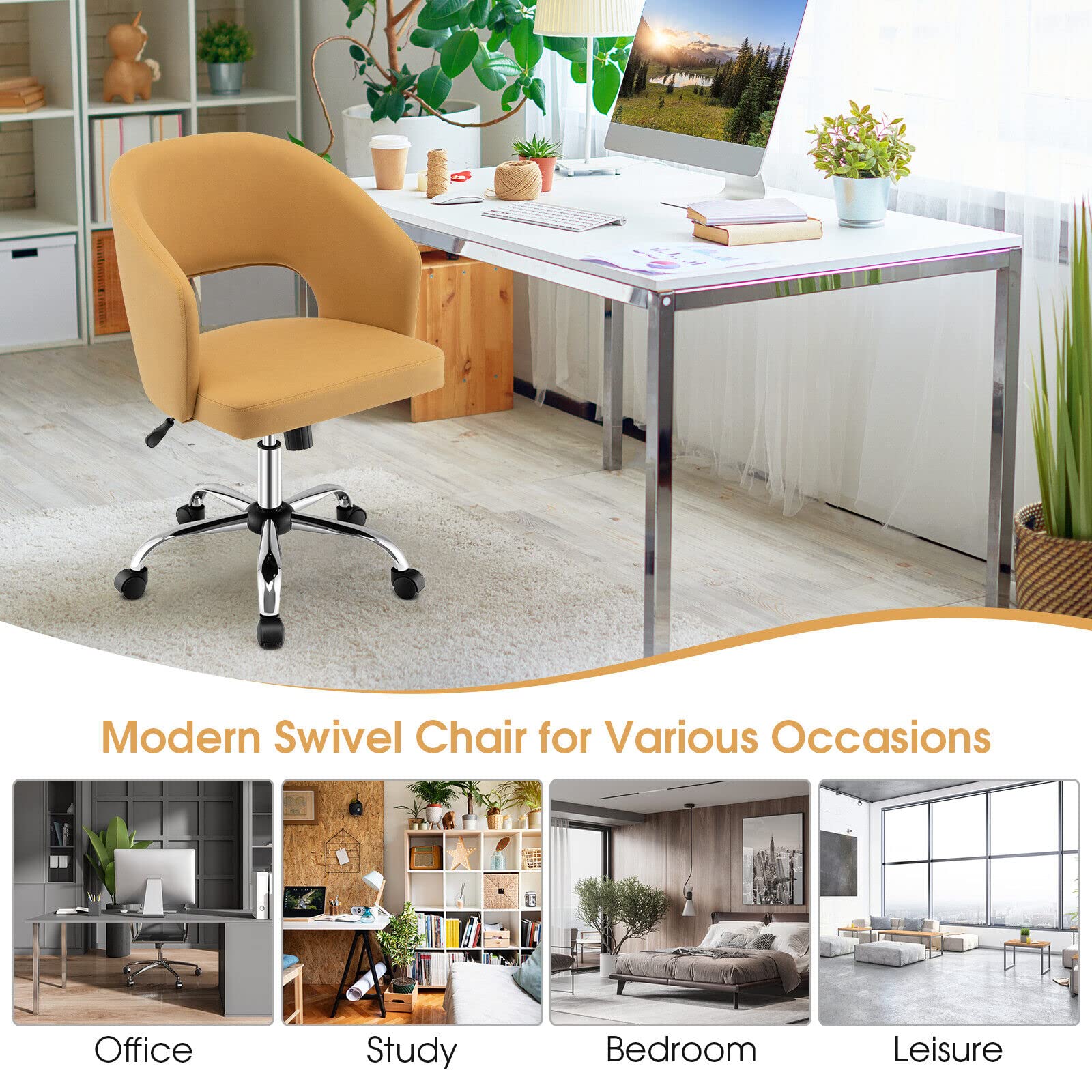 Giantex Modern Swivel Accent Chair