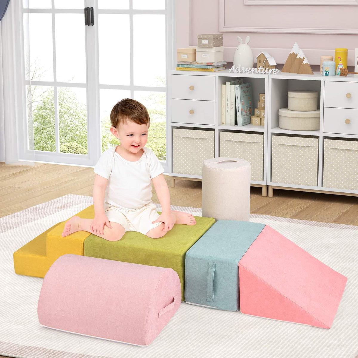 6-Piece Baby Climbing Blocks Kids Indoor Soft Play Structure