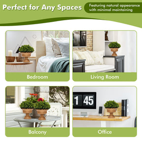Giantex 4-Set Artificial Plants, Mini Fake Potted Plants, Small Greenery Plants for Home Office Desk Dining Table Desk Decoration