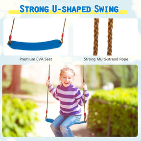 300 KG Indoor & Outdoor Swing Set, Heavy Duty Carbon Steel Swing Frame w/ 1 Belt Swing