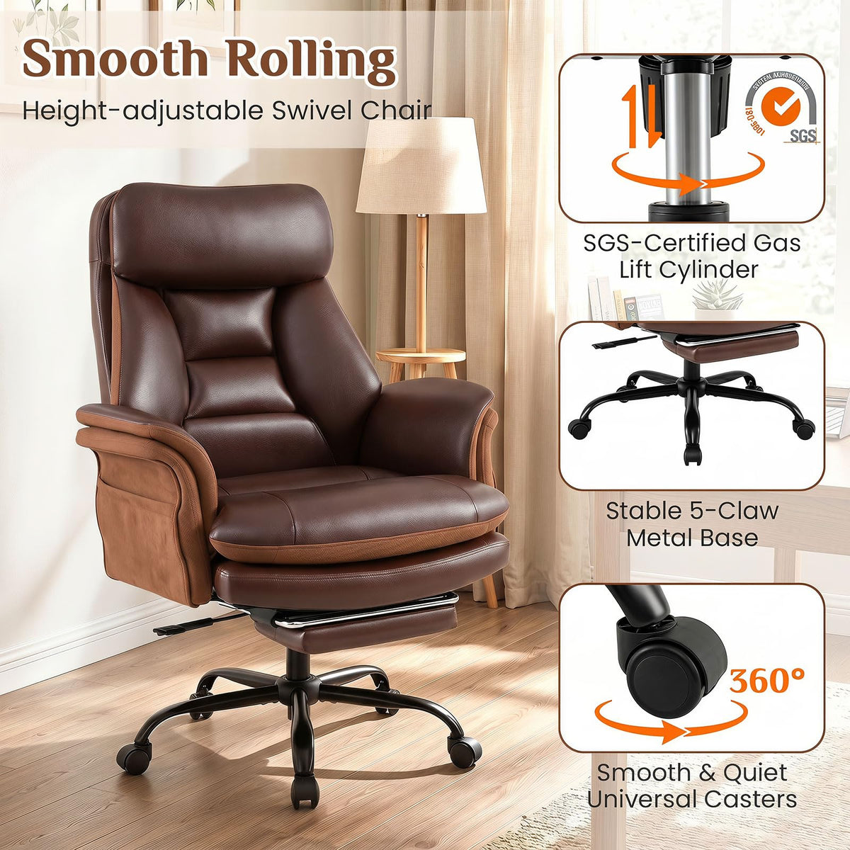 Big & Tall Office Chair, Ergonomic Criss Cross Chair