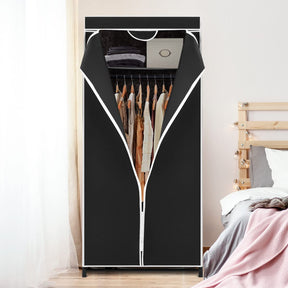 Giantex Wardrobe w/Metal Frame, Folding Fabric Cabinet