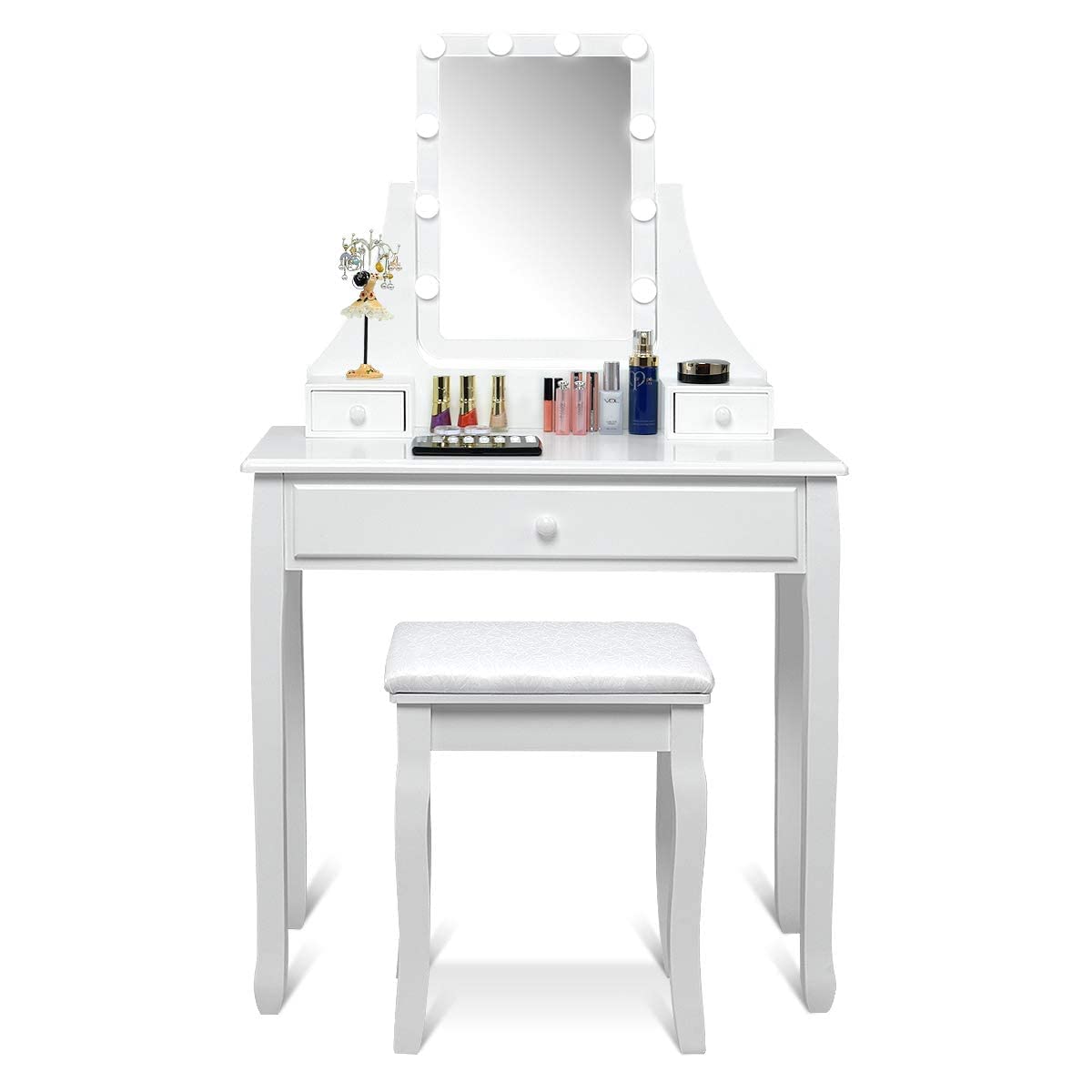 Dressing Table with Mirror & Stool