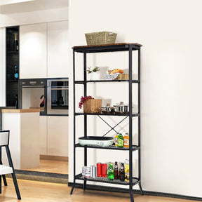 Giantex 5-Tier Bookshelf, Freestanding Shelving Unit