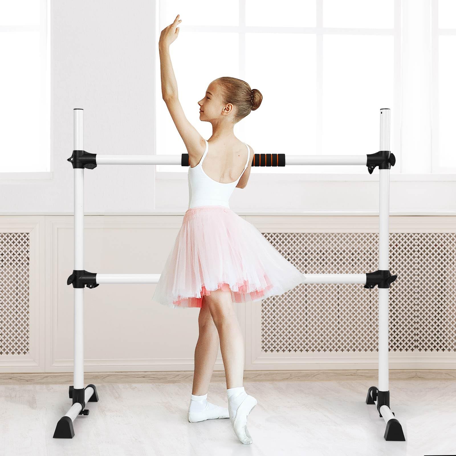 Adjustable Double Stretching Dance Bar for Home Dancing Studio Gym