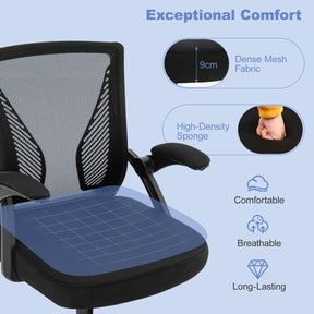 Giantex Ergonomic Office Chair, Adjustable Swivel Task Chair with Flip-Up Armrests