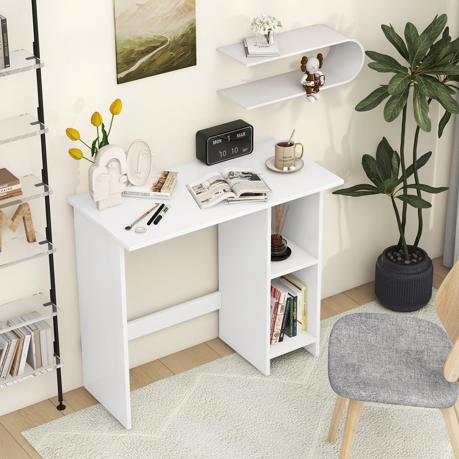 Small Computer Desk with Storage