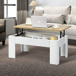 Giantex Lift Top Coffee Table, w/Hidden Storage Compartment, Cocktail Table, w/Lift Tabletop for Living Room Reception Room