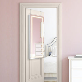 Giantex 108 cm Jewelry Mirror Cabinet, Lockable Jewelry Door & Wall Cabinet