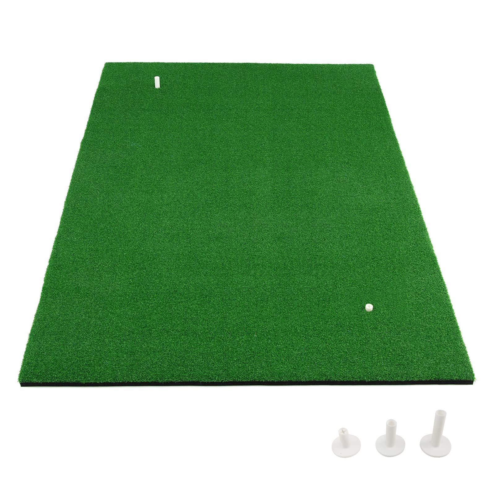Golf Hitting Mat, Standard Real Feel Golf Practice Mat with Synthetic Turf and 2 Tee Positions