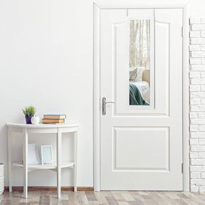 Giantex LED Jewelry Cabinet, Wall Mounted & Door Hanging Jewelry Armoire, Makeup Jewelry Organizer, White