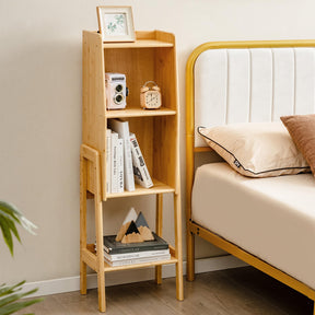 Giantex Bamboo Bookshelf, Modern Bookcase w/Legs