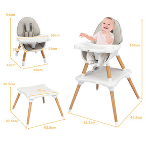 5 in 1 High Chair, Convertible High Chairs for Babies and Toddlers/Booster Seat/Table and Chair Set