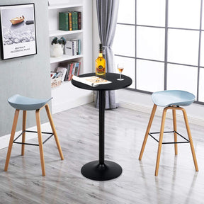 Giantex Pub Bar Table 60cm Round Top 102cm Height Modern Style Standing Circular Cocktail Table