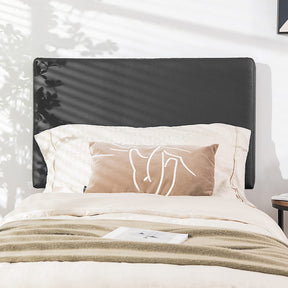 Giantex Wall-Mounted Headboard, Modern PU Leather Upholstered Headboard