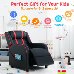 Kids Recliner Chair with Side Pockets