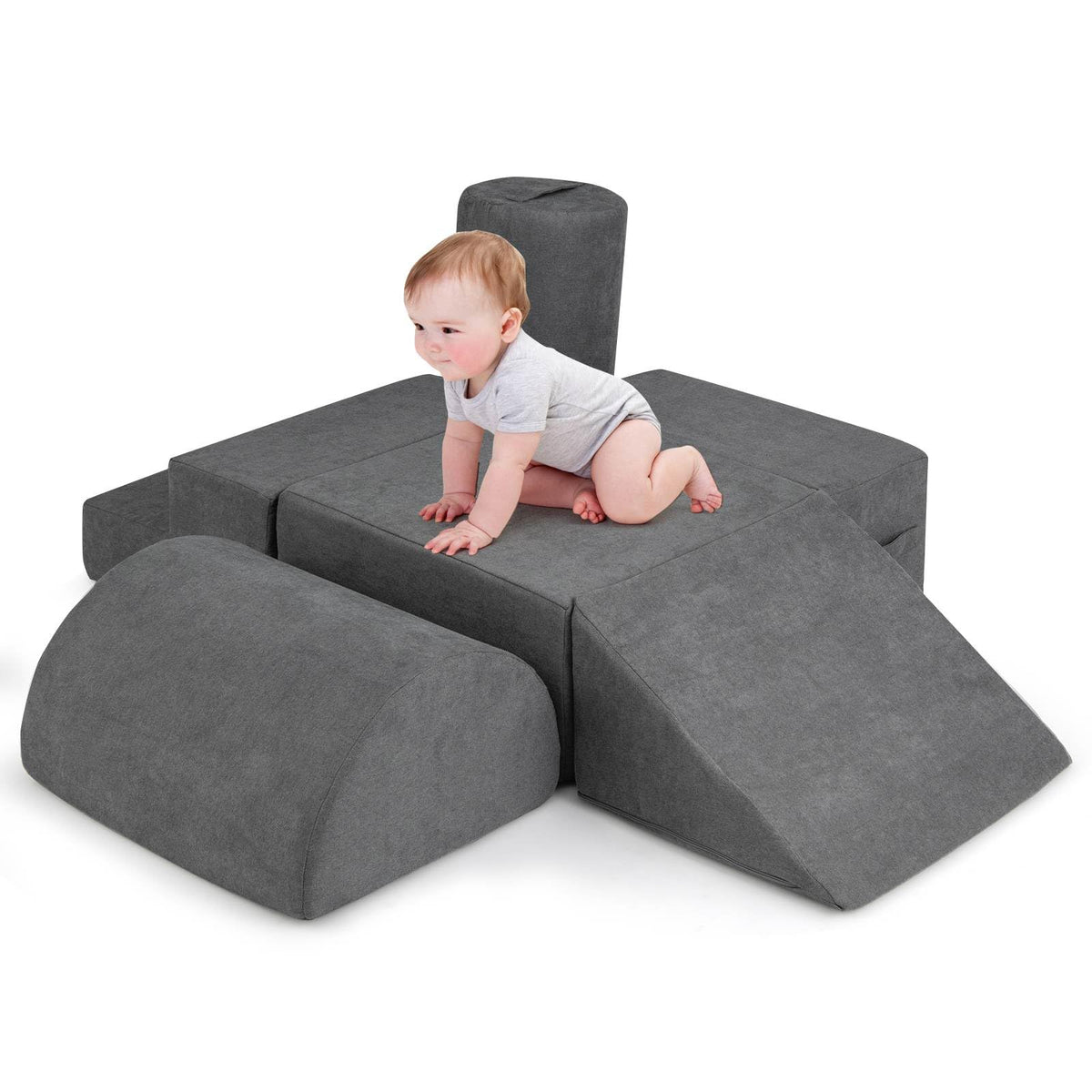 6-Piece Baby Climbing Blocks Kids Indoor Soft Play Structure
