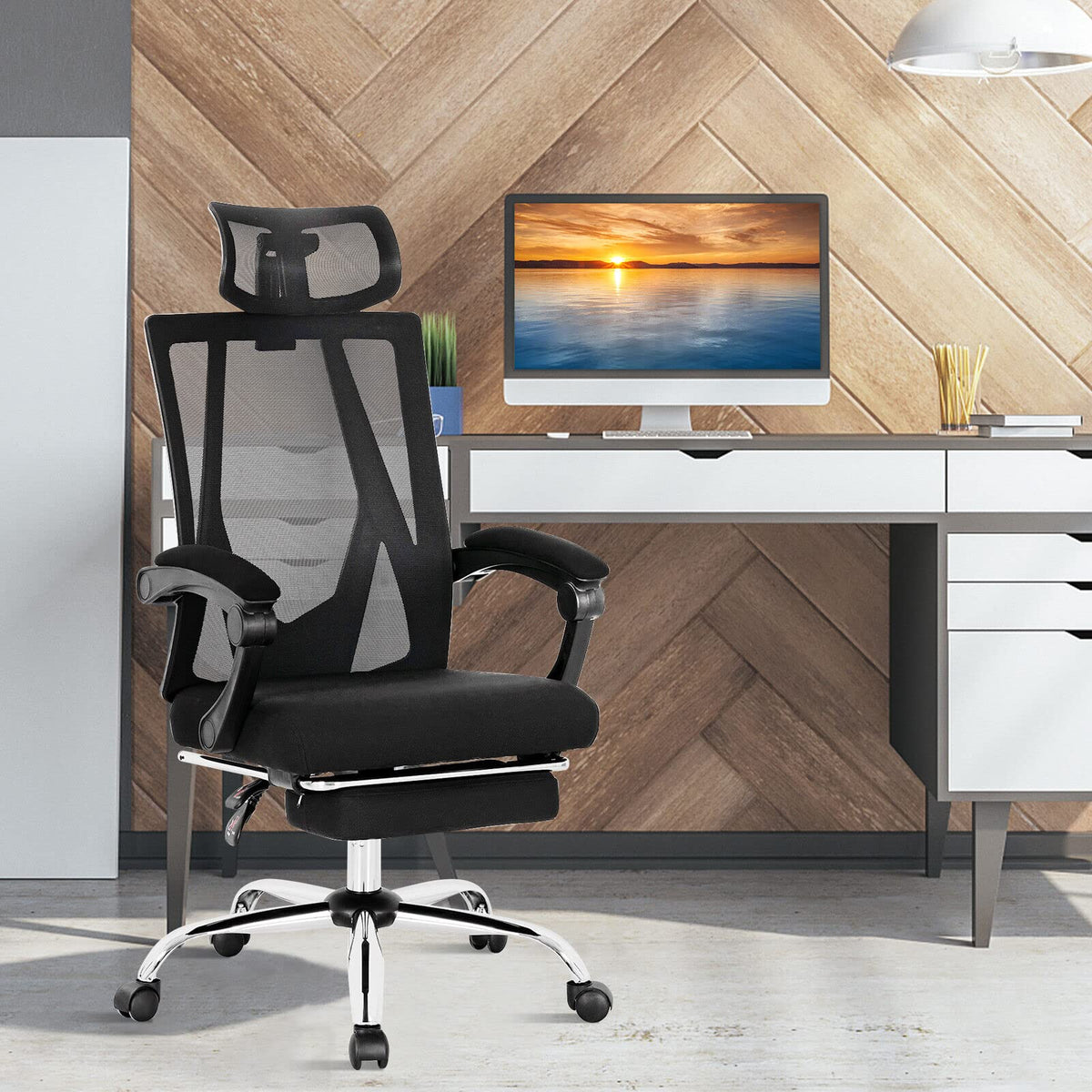 Giantex Ergonomic Office Chair with Footrest