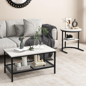 Giantex Nesting Coffee Table Set of 2, Detachable Table Set