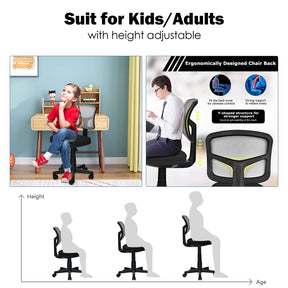 Giantex Low-Back Office Chair, Armless Computer Chair w/Y-Shaped Support