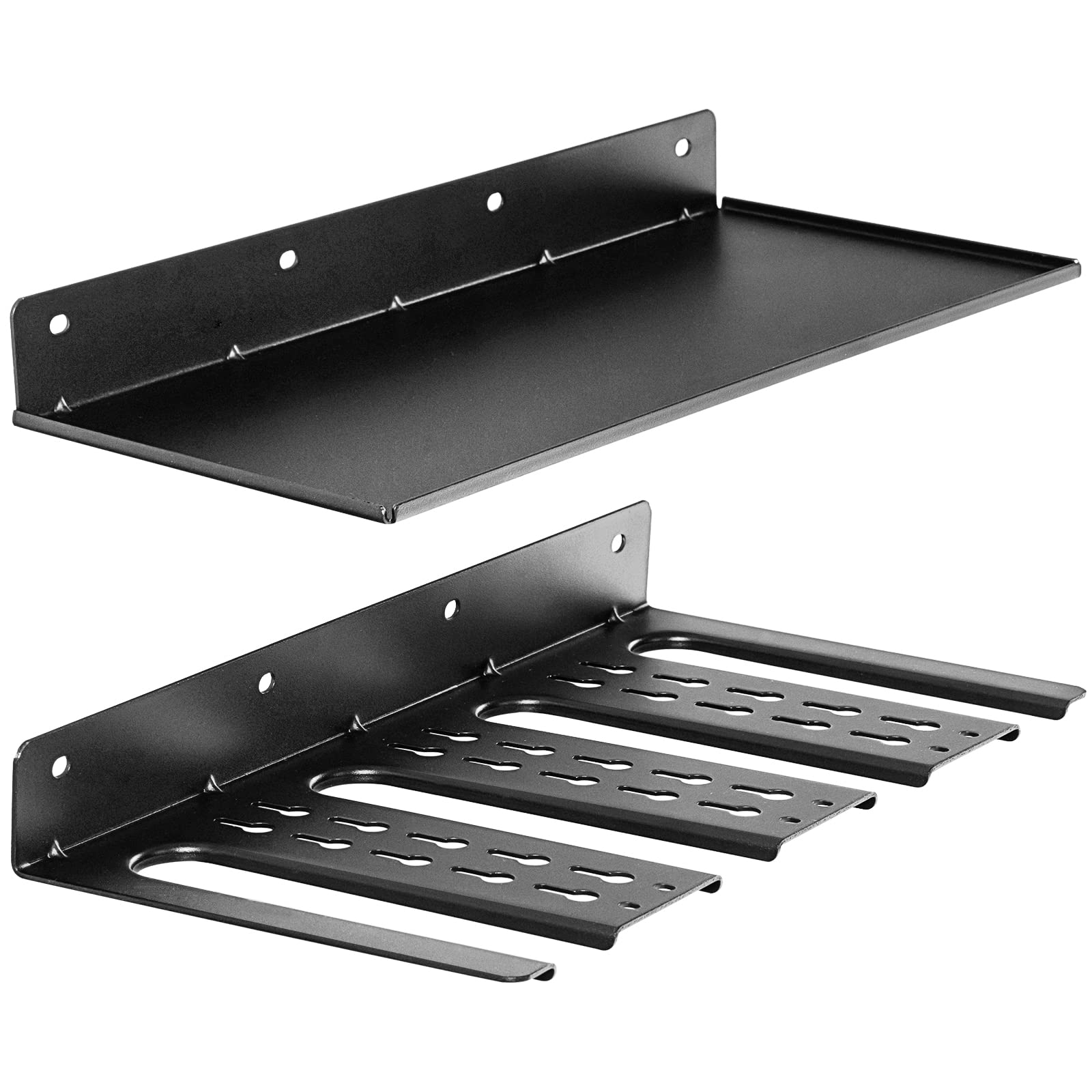 Electric Drill Storage Rack, Wall Mounted Drill Holder & Floating Shelf, Power Tool Organizer