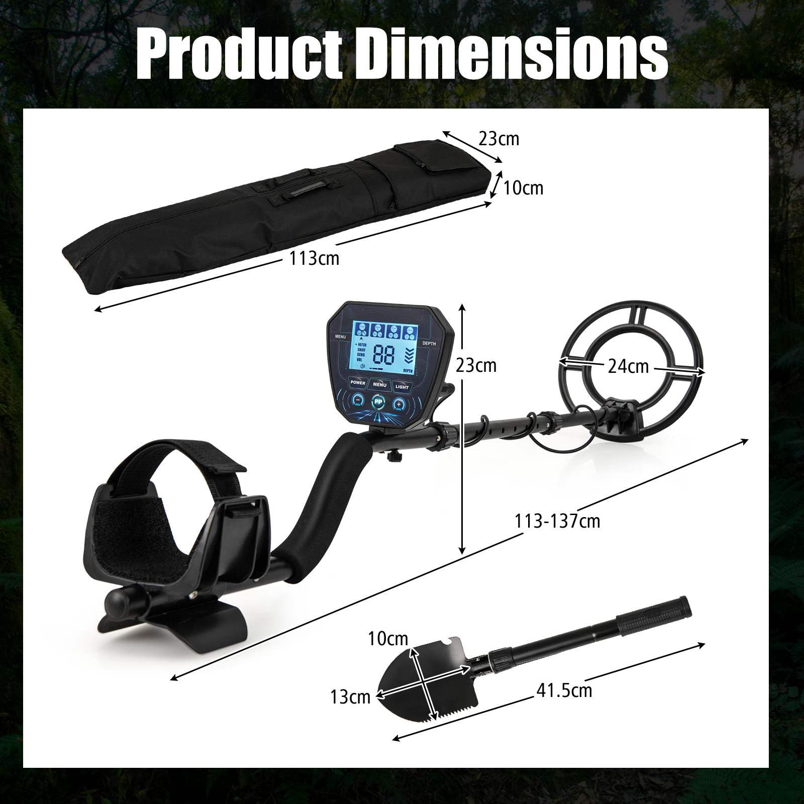 Metal Detector for Adults, Professional Higher Accuracy Gold Detector with Backlit LCD Display