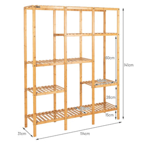 Bamboo Plant Stand, 5 Tier 12 Potted Plant Shelf