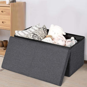 Giantex Storage Ottoman, Upholstered Chest Bench w/Storage Space