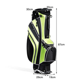 Stand Bag, Golf Club Bag with 6 Way Organizer Divider Top, 7 Zippered Pockets Including Cooler Bag & Waterproof Pockets
