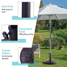 Round Resin Umbrella Base, Outdoor Patio Umbrella Holder