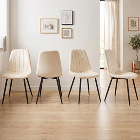 Dining Chairs Set of 4 with Sturdy Metal Legs