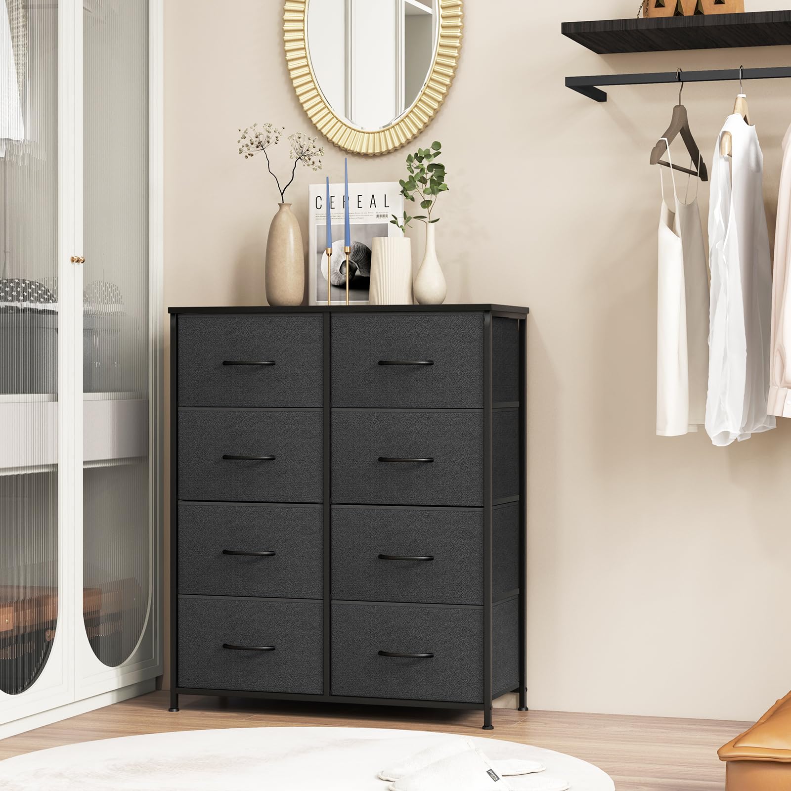 Fabric Dresser for Bedroom, Clothes Storage Organizer with 8 Drawers