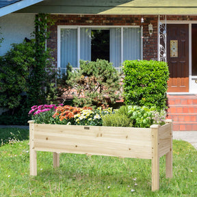 Giantex Raised Garden Bed, Elevated Wooden Planter Box Kit