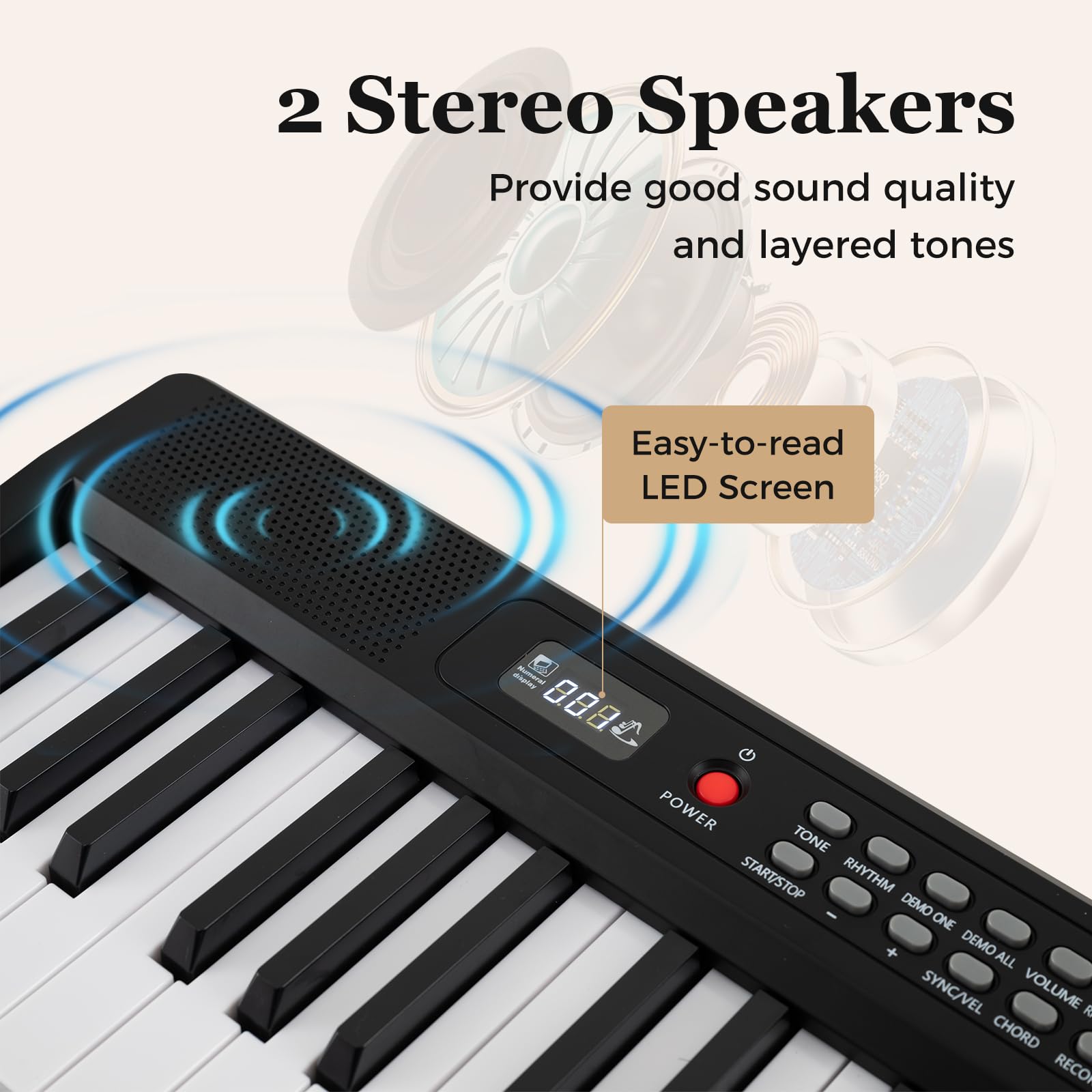 HONEY JOY 88 Keys Foldable Piano Keyboard