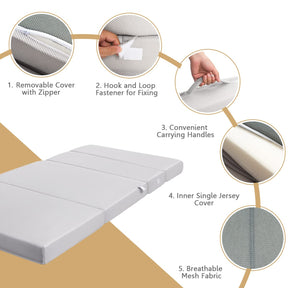 Giantex 10cm Folding Mattress, Portable Sofa Bed Play Mat for Guests Kids