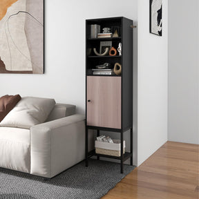146 cm Tall Bathroom Cabinet Slim Cupboard Storage Organizer Adjustable Shelf