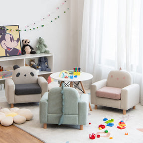 HONEY JOY Kids Sofa, Toddler Chair w/Solid Wood Frame, Thick Cushion, Child Armchair for Play Room
