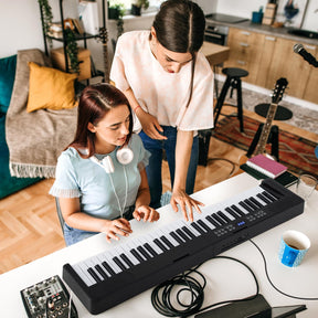 61-Key Foldable Piano Keyboard, Full-size Electronic Keyboard w/ MIDI & Split Function, Headphone & Sustain Pedal