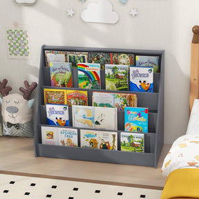 HONEY JOY 5 Tier Kids Bookshelf, Toddler Book Display Storage Shelves