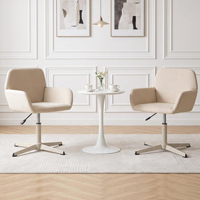 Vanity Chair with Back, 360° Swivel Armchair w/ Adjustable Height