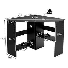 Compact Corner Desk, Corner Study Working Table