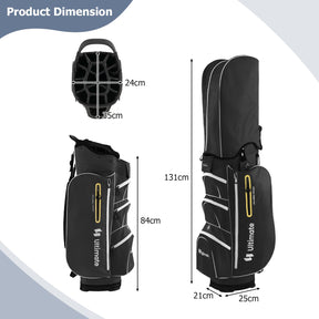 Golf Cart Bag, Golf Club Bag w/ 15 Way Top Dividers Including Individual Putter