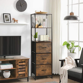 Giantex Drawer Dresser Tallboy Storage Cabinet Shelves Wood Organizer Industria