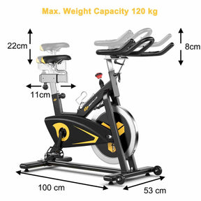 Magnetic Exercise Cycling Bike w/ Adjustable Resistant&Multi-Position Adjustment