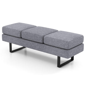 Giantex Waiting Room Bench Seating, Long Bench w/Metal Frame Leg