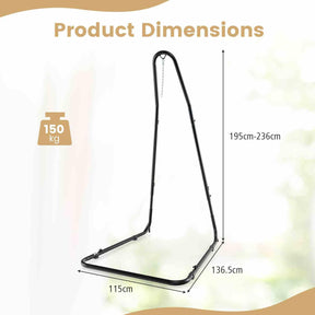 Hammock Chair Stand, Adjustable Swing Chair Stand with Heavy-Duty Steel Frame