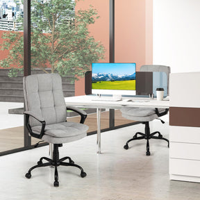 Height-Adjustable Office Chair Ergonomic Computer Armchair w/Rocking Function