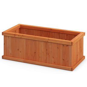 Raised Garden Bed, Wooden Planter Box with 4 Drainage Holes & Detachable Bottom Panels