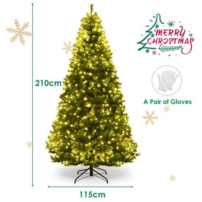 Pre-Lit Artificial Holiday Christmas Xmas Tree with 11 Mode & Color Lights