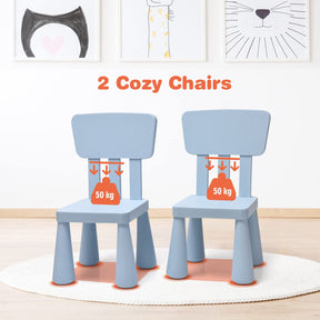 BABY JOY Kids Table and Chair Set, 3 Piece Children Activity Table for Reading, Drawing, Writing